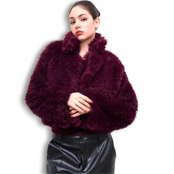 CIDER Fuzzy Faux Fur Pocket Jacket - Picture 4 of 10